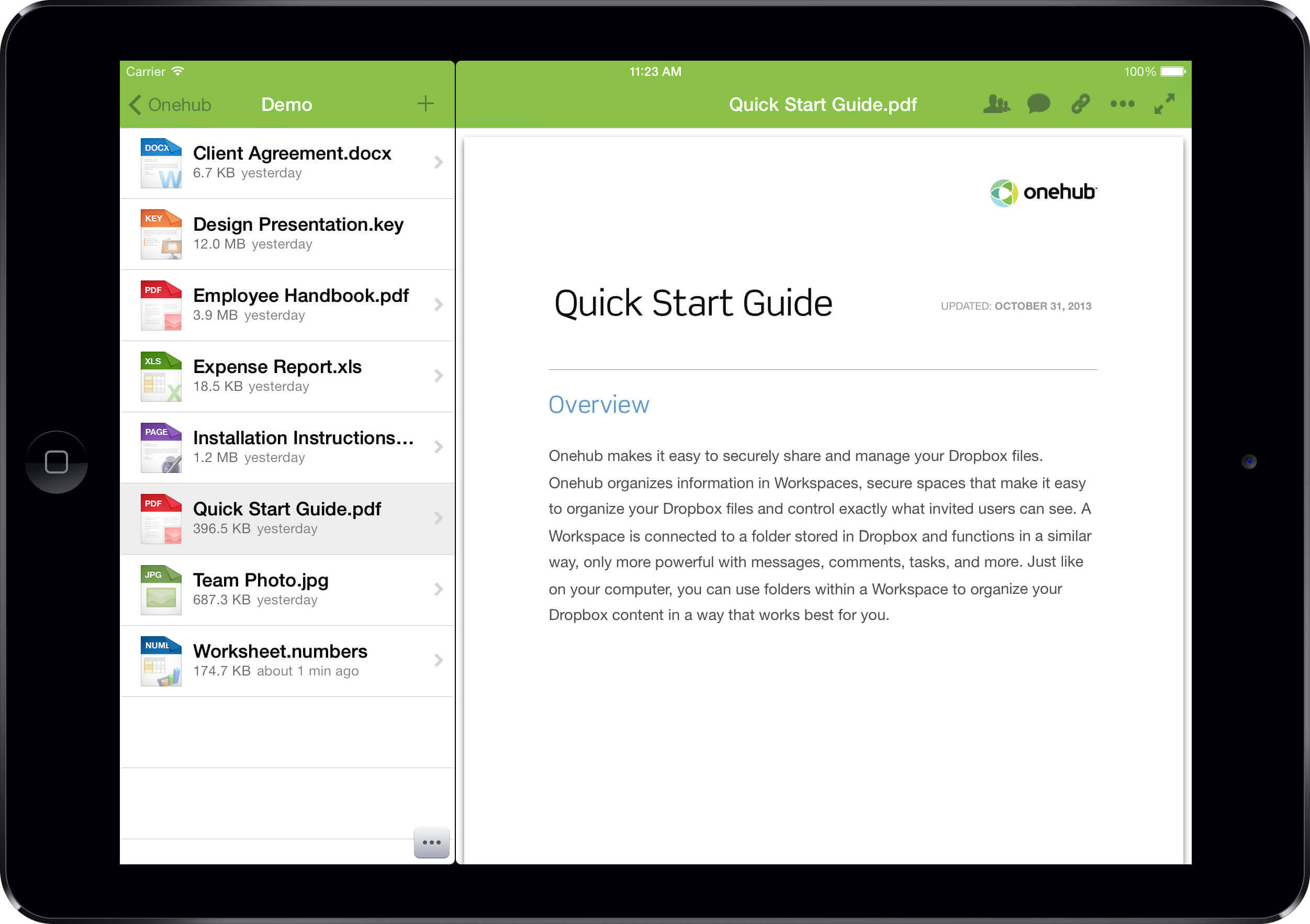 Onehub — Online Cloud Storage Data Room Apps — Document Sharing App